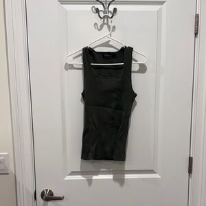 Women's Ribbed Tank Top - Black